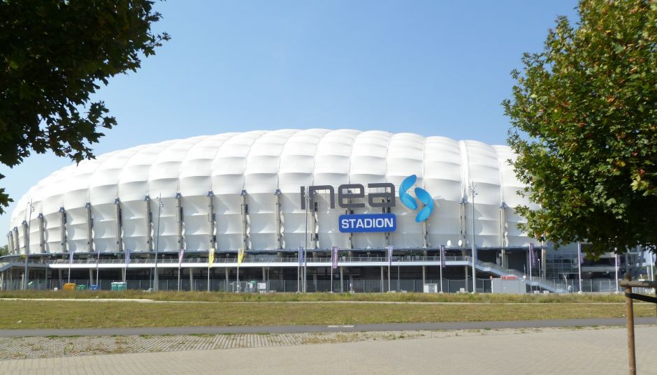 Das Fußballstadion in Poznań (Posen)