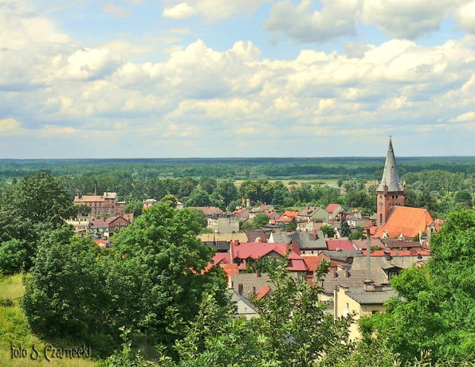 Panoramic view of Czarnków from Góra Krzyżowa