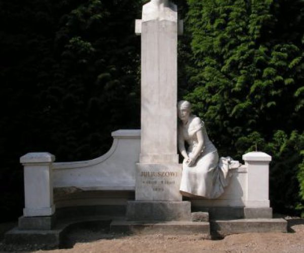 The monument of Juliusz Słowacki in Miłosław
